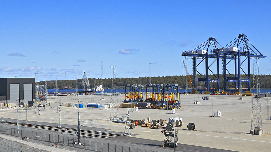 Översiktsbild över Stockholm Norvik Hamn