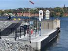 Båthållplatsen/bryggan längst ut i Masthamnen